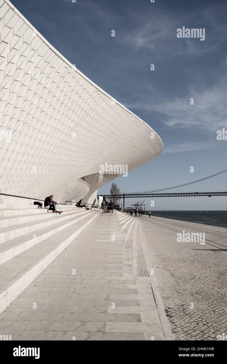 Bâtiment architectural Maat à Lisbonne Banque D'Images