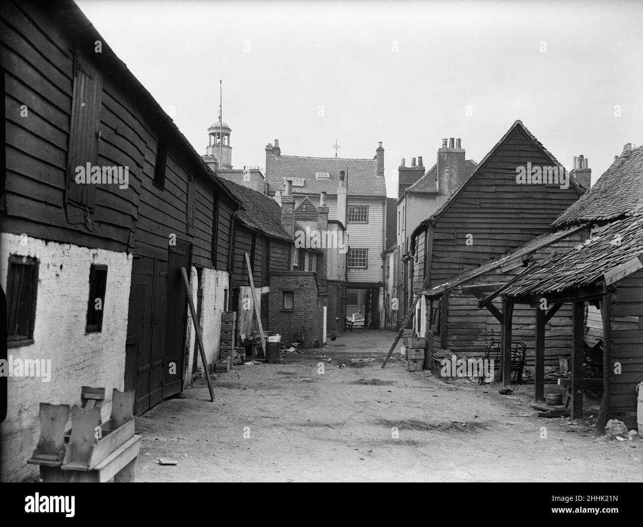 Baker's yard regardant High Street, Uxbridge 1936 Banque D'Images