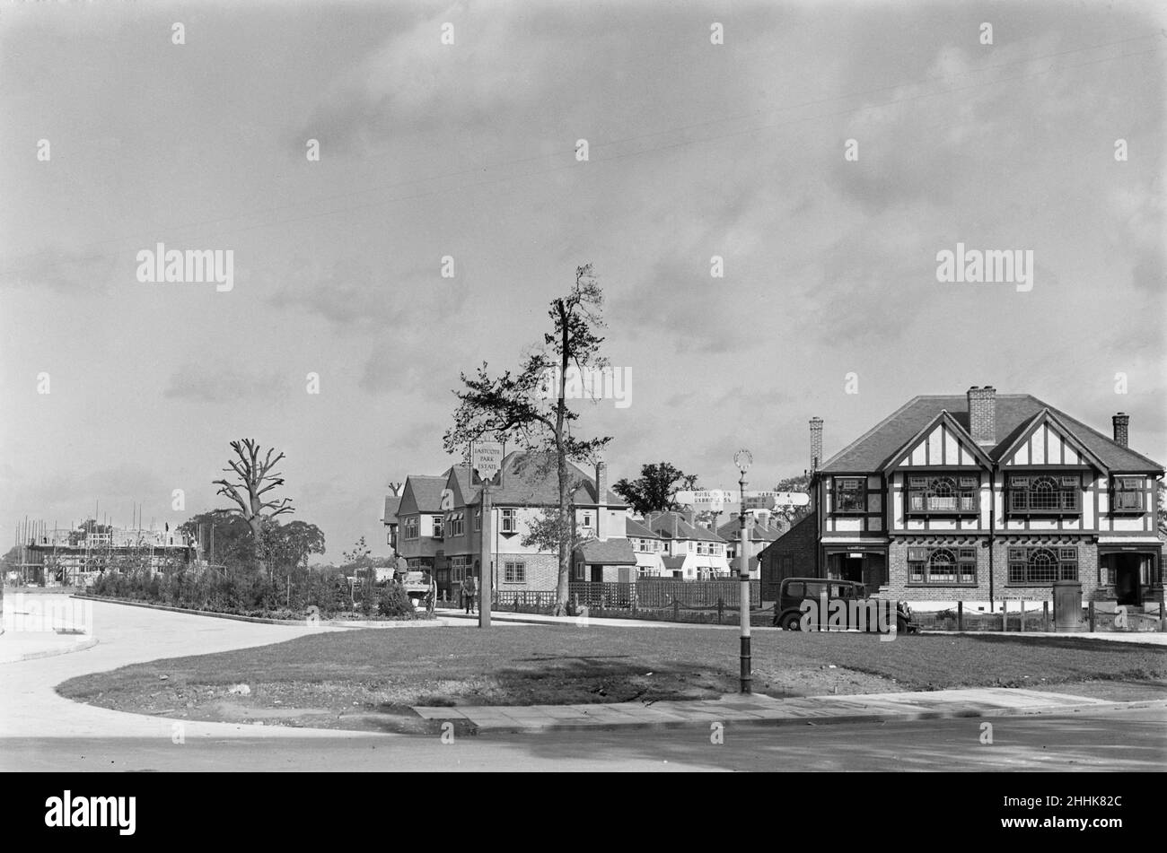 Domaine et maison publique du parc Eastcote en construction à Hillingdon Circa 1936 Banque D'Images