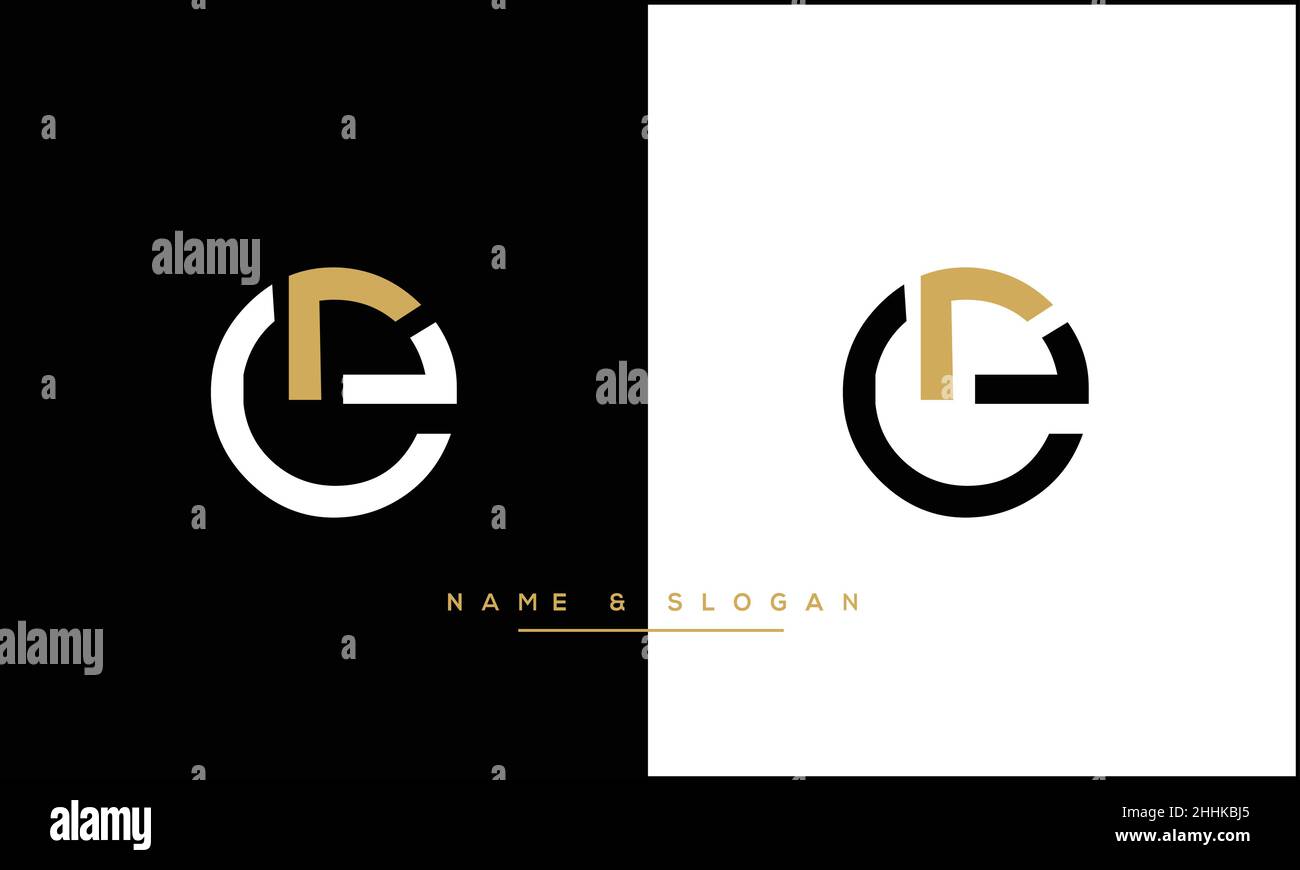Re, RE lettres abstraites logo MONOGRAMME Illustration de Vecteur