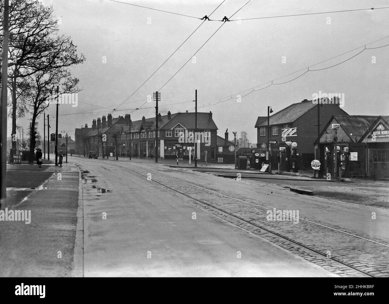 Angle de Lees Road et Uxbridge Road, Hillingdon Circa 1935 Banque D'Images