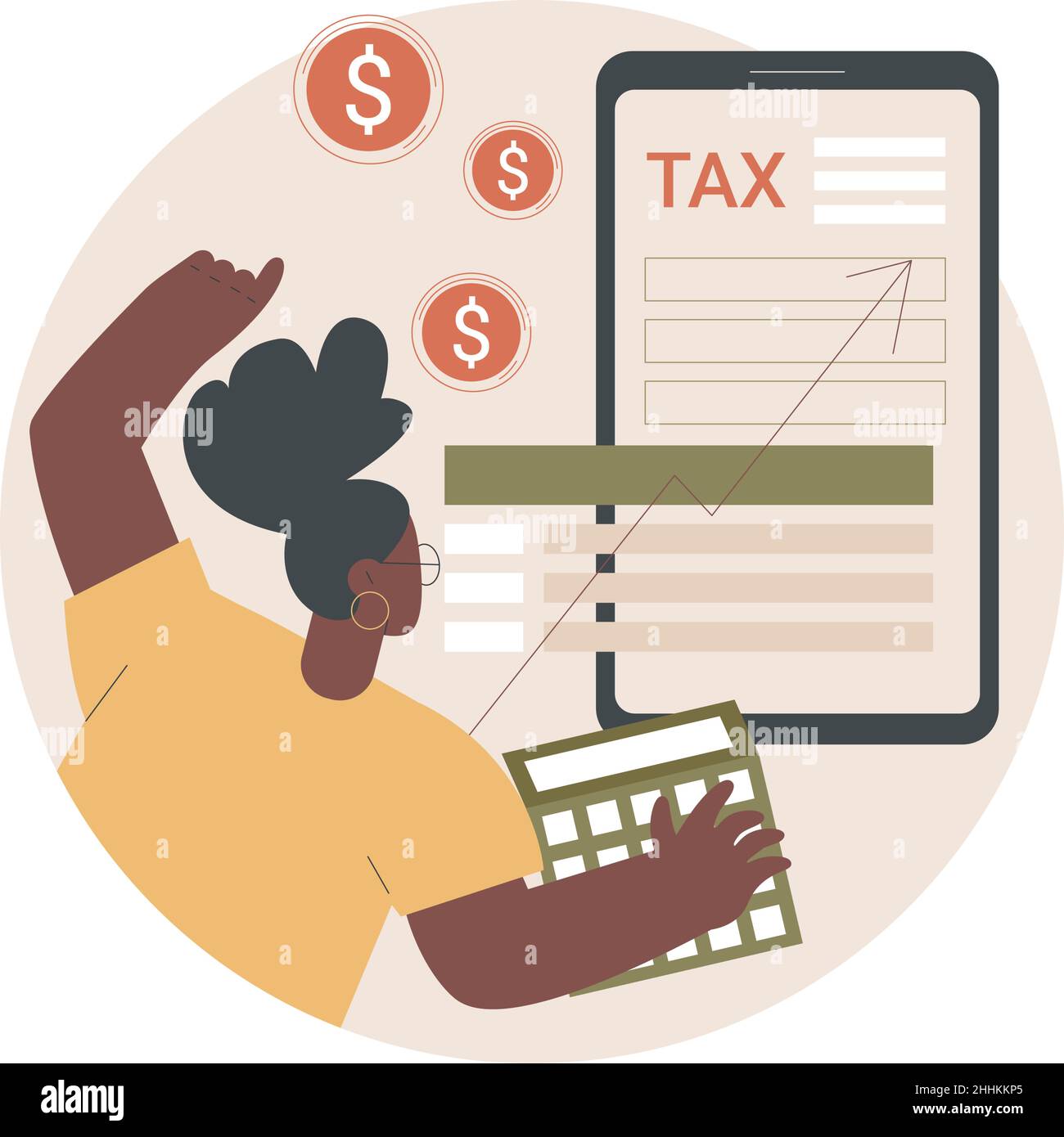 Illustration du vecteur de concept abstrait calcul du revenu net.Calcul du salaire, formule du revenu net, rémunération à la maison, comptabilité d'entreprise, calcul des gains,métaphore abstraite de l'estimation des bénéfices. Illustration de Vecteur