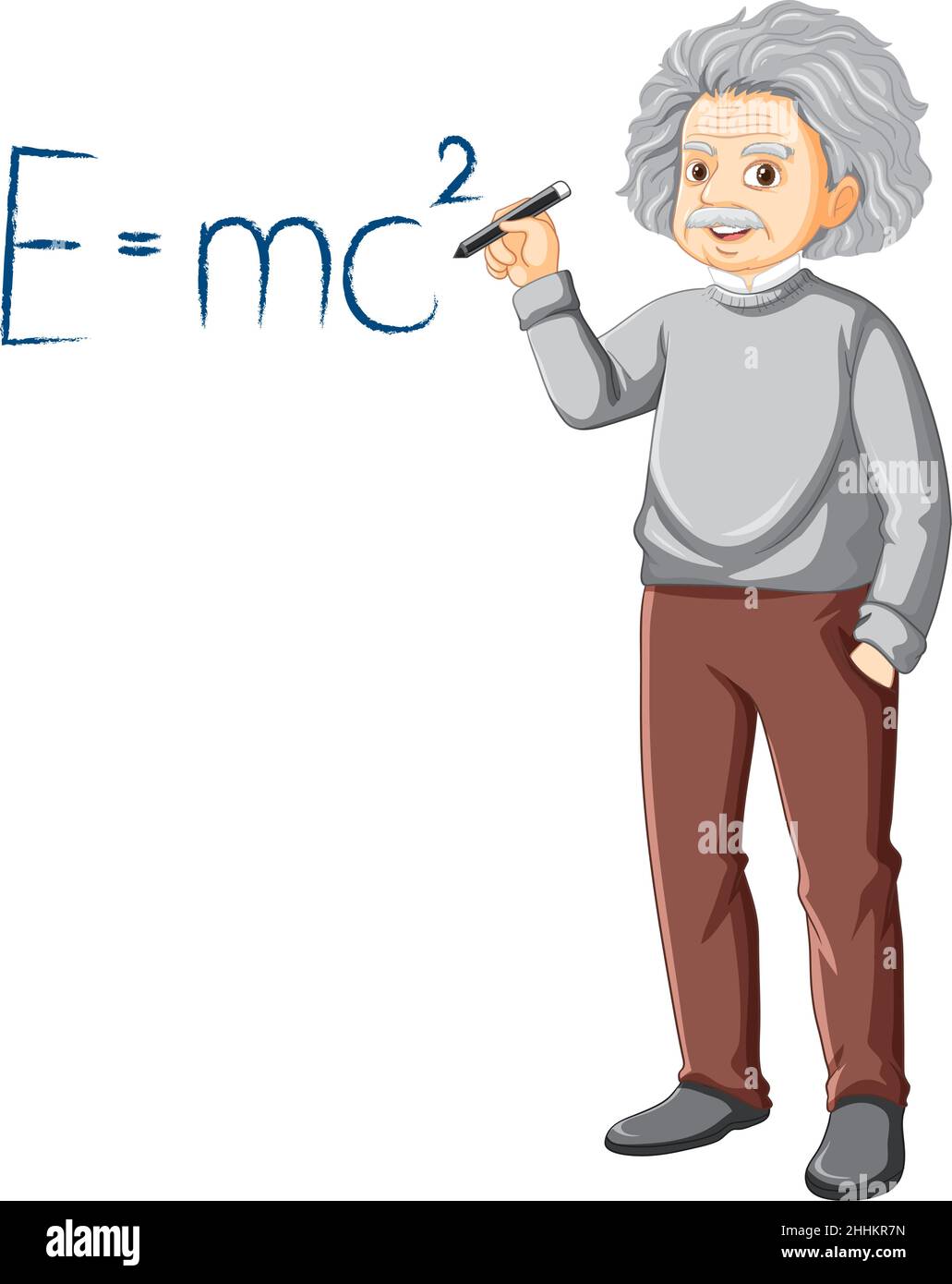 Illustration de la formule d'équivalence d'énergie de masse d'Albert Einstein Illustration de Vecteur