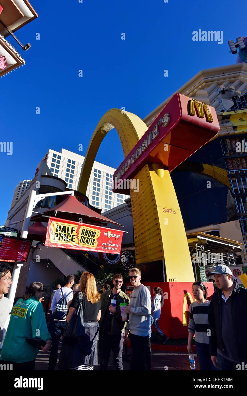 Restaurant de restauration rapide McDonald's sur le Las Vegas Strip Banque D'Images