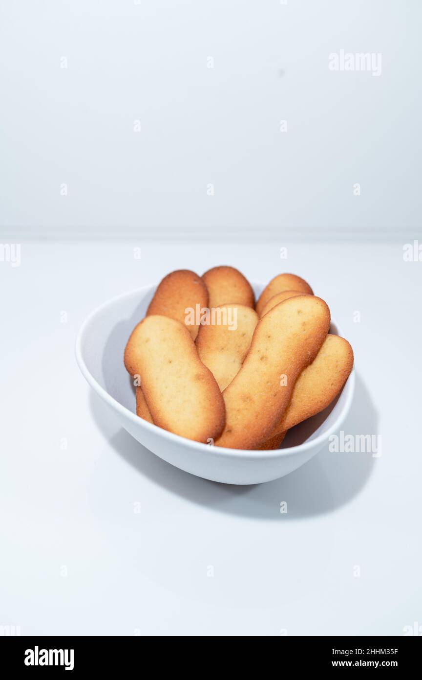 Génoise, pâtisserie blanche Banque D'Images
