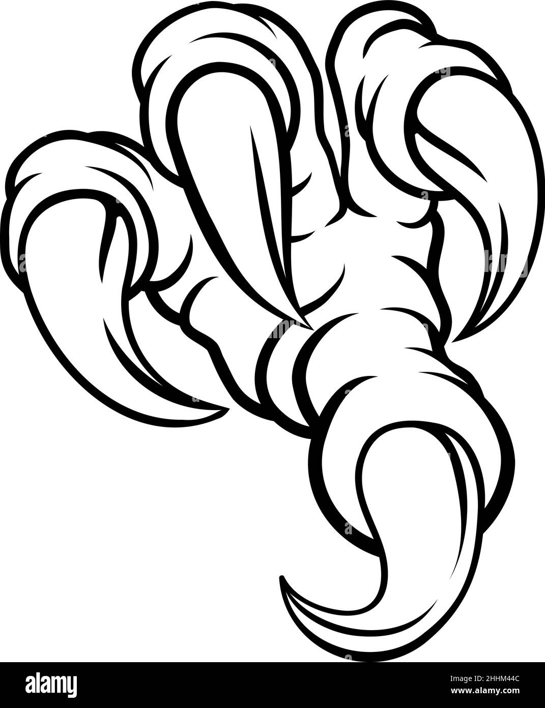 Monster Dragon Dinosaur Eagle Hawk Bird talon Claw Illustration de Vecteur