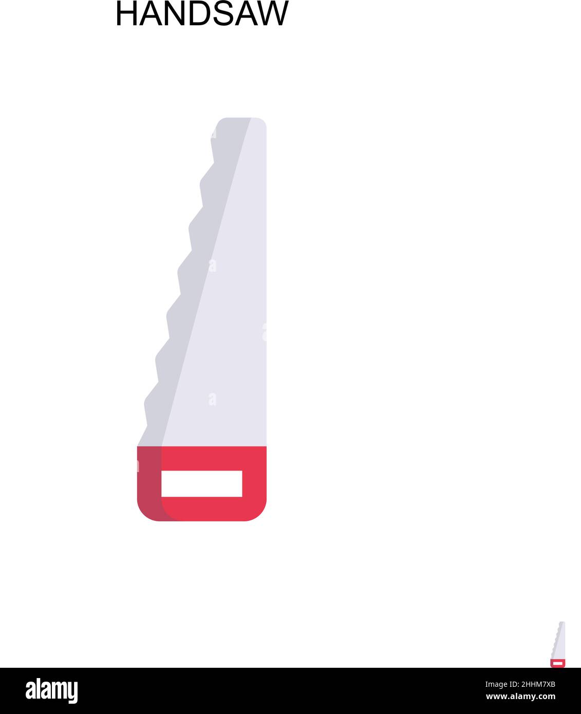 Icône de vecteur simple de scie à main.Modèle de conception de symbole d'illustration pour élément d'interface utilisateur Web mobile. Illustration de Vecteur