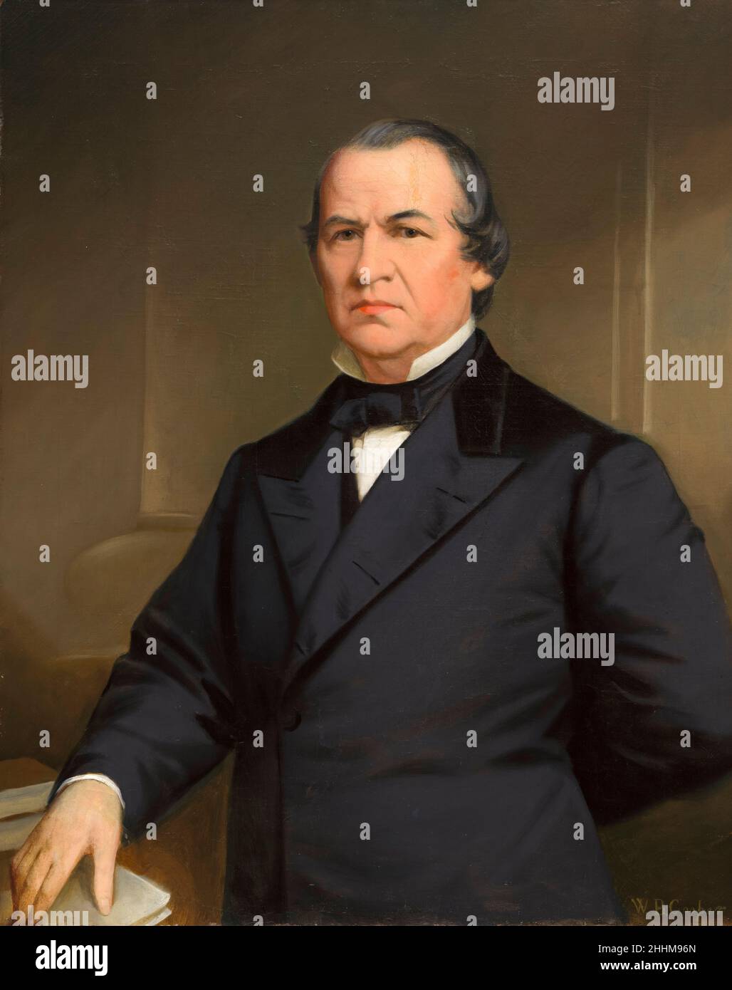 Andrew Johnson (1808-1875), 17th Président des États-Unis (1865-1869), portrait peint par Washington Bogart Cooper, après 1866 Banque D'Images