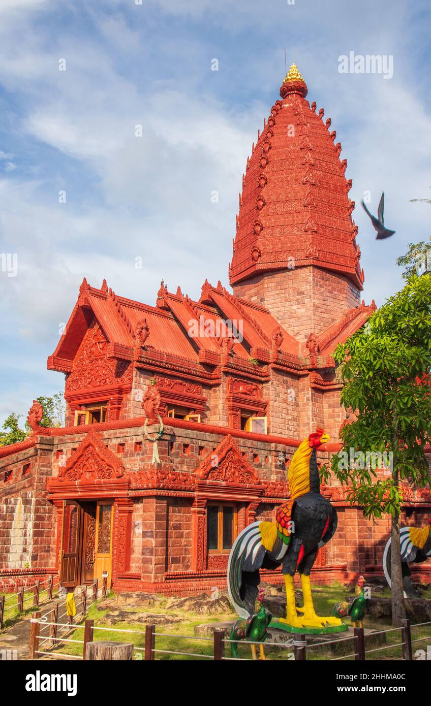 Le Temple thaïlandais Wat Phrai Phathana district Phu Sing de la province de Sisaket dans la zone frontalière entre la Thaïlande et le Cambodge est bien intéressant de voir Banque D'Images