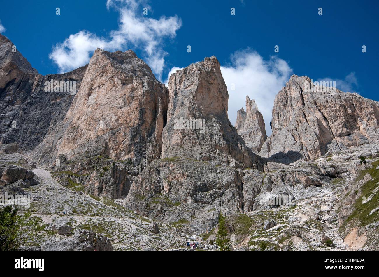 Groupe de montagnes de Catinaccio et Tours de Vajolet, Trento, Trentin-Haut-Adige, Italie Banque D'Images