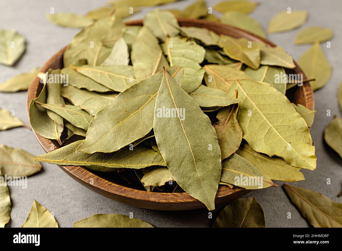 Feuilles séchées parfumées feuilles de Bay Banque D'Images