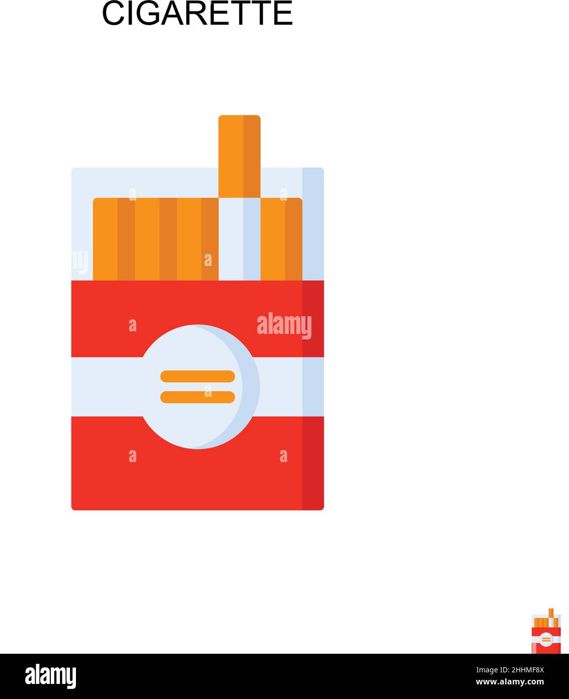 Icône de vecteur simple de cigarette.pictogramme moderne de couleur parfaite sur un tracé modifiable.Icônes de cigarette pour votre projet d'entreprise Illustration de Vecteur