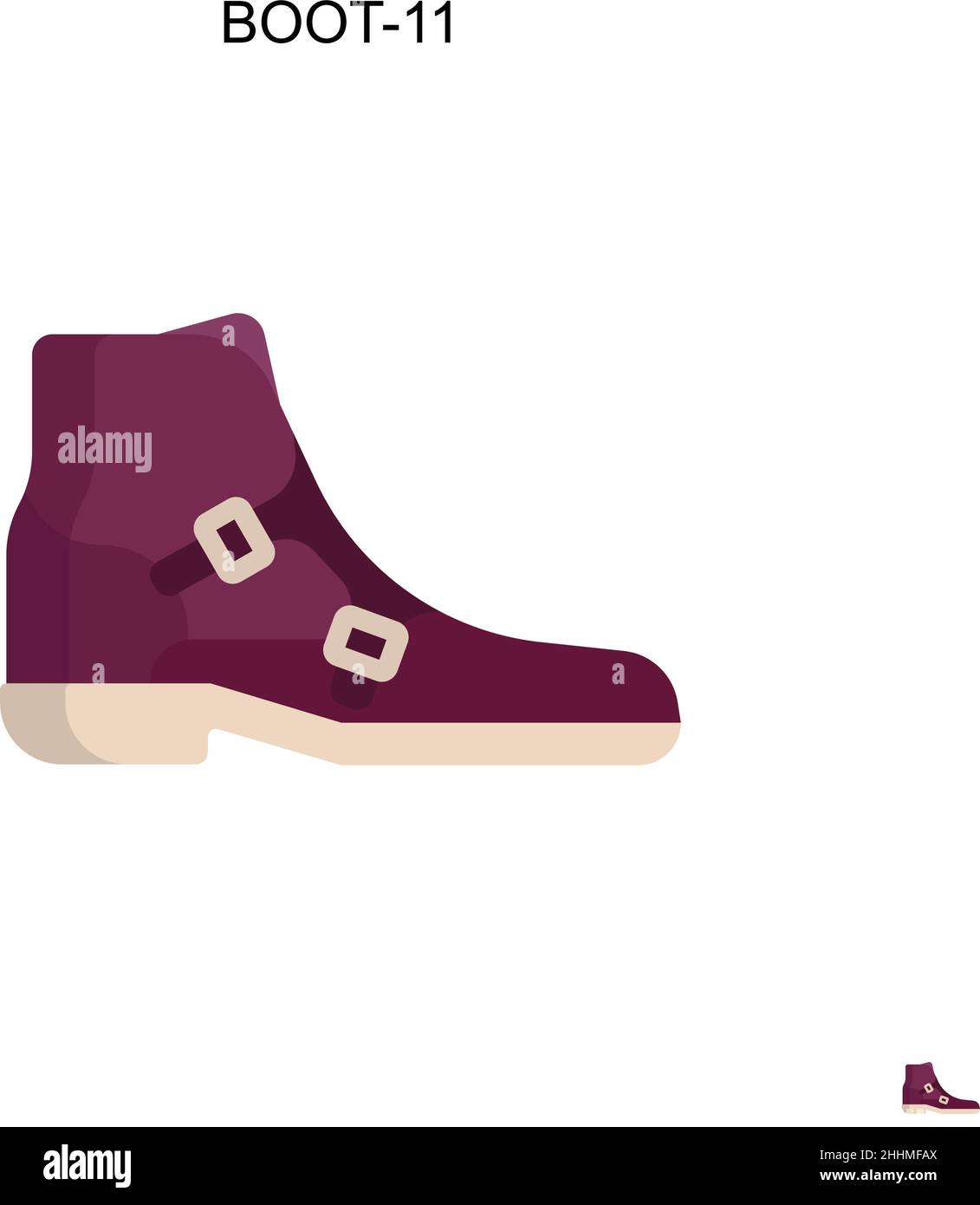 Icône vecteur simple Boot-11. Pictogramme moderne couleur parfaite sur contour modifiable.Icônes Boot-11 pour votre projet d'entreprise Illustration de Vecteur