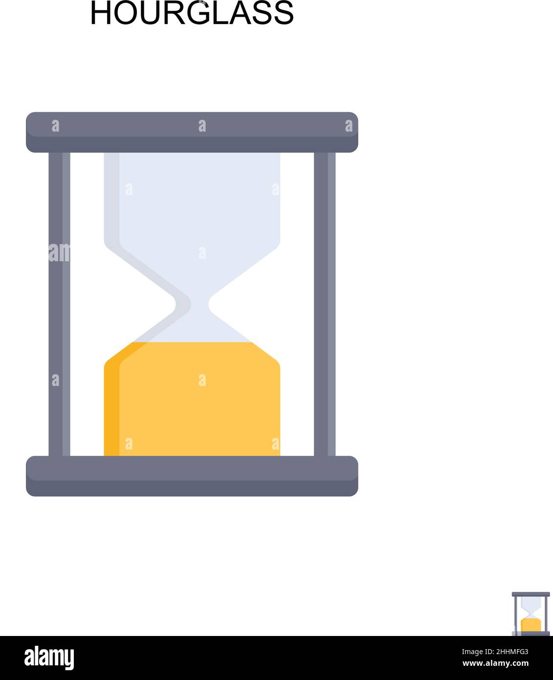 Icône vecteur simple HourGlass.pictogramme moderne de couleur parfaite sur contour modifiable.Icônes HourGlass pour votre projet d'entreprise Illustration de Vecteur