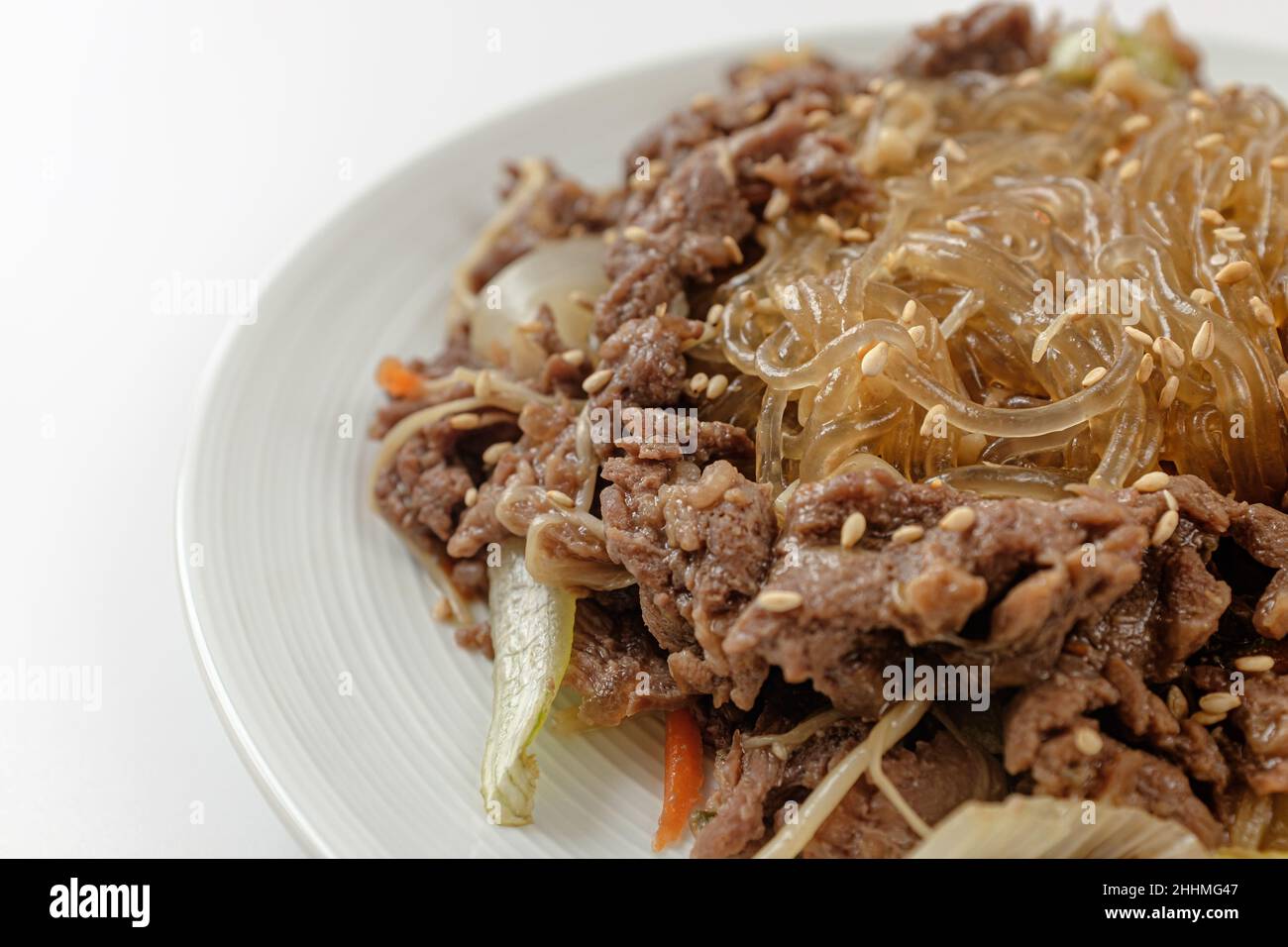 Plats avec viande et légumes.Plat à base de sauce soja.Culture alimentaire  coréenne Photo Stock - Alamy