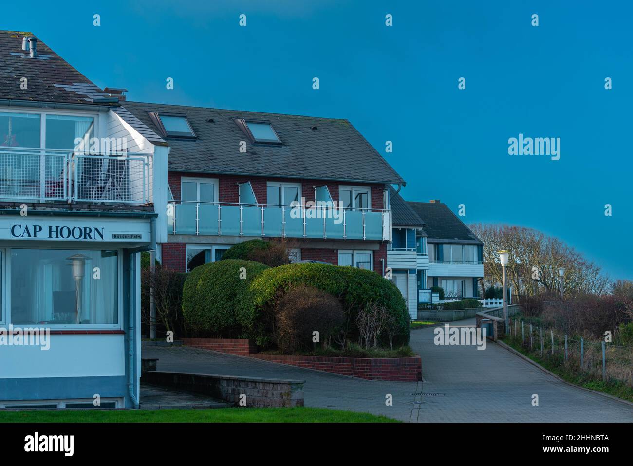 Architecture sur l'île de Heligoland, en mer du Nord, en Allemagne du Nord, en Europe centrale Banque D'Images