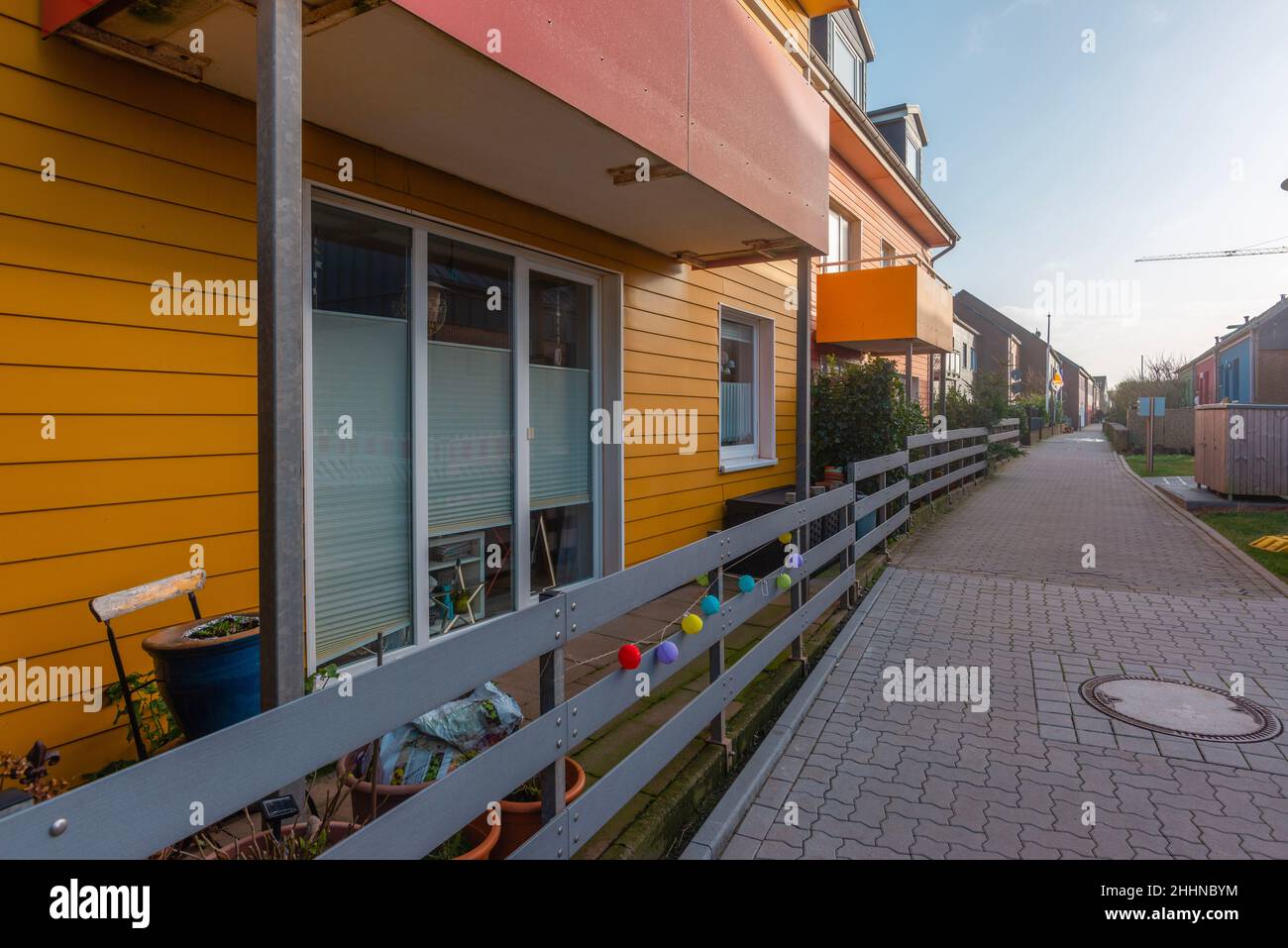 Architecture sur l'île de Heligoland, en mer du Nord, en Allemagne du Nord, en Europe centrale Banque D'Images
