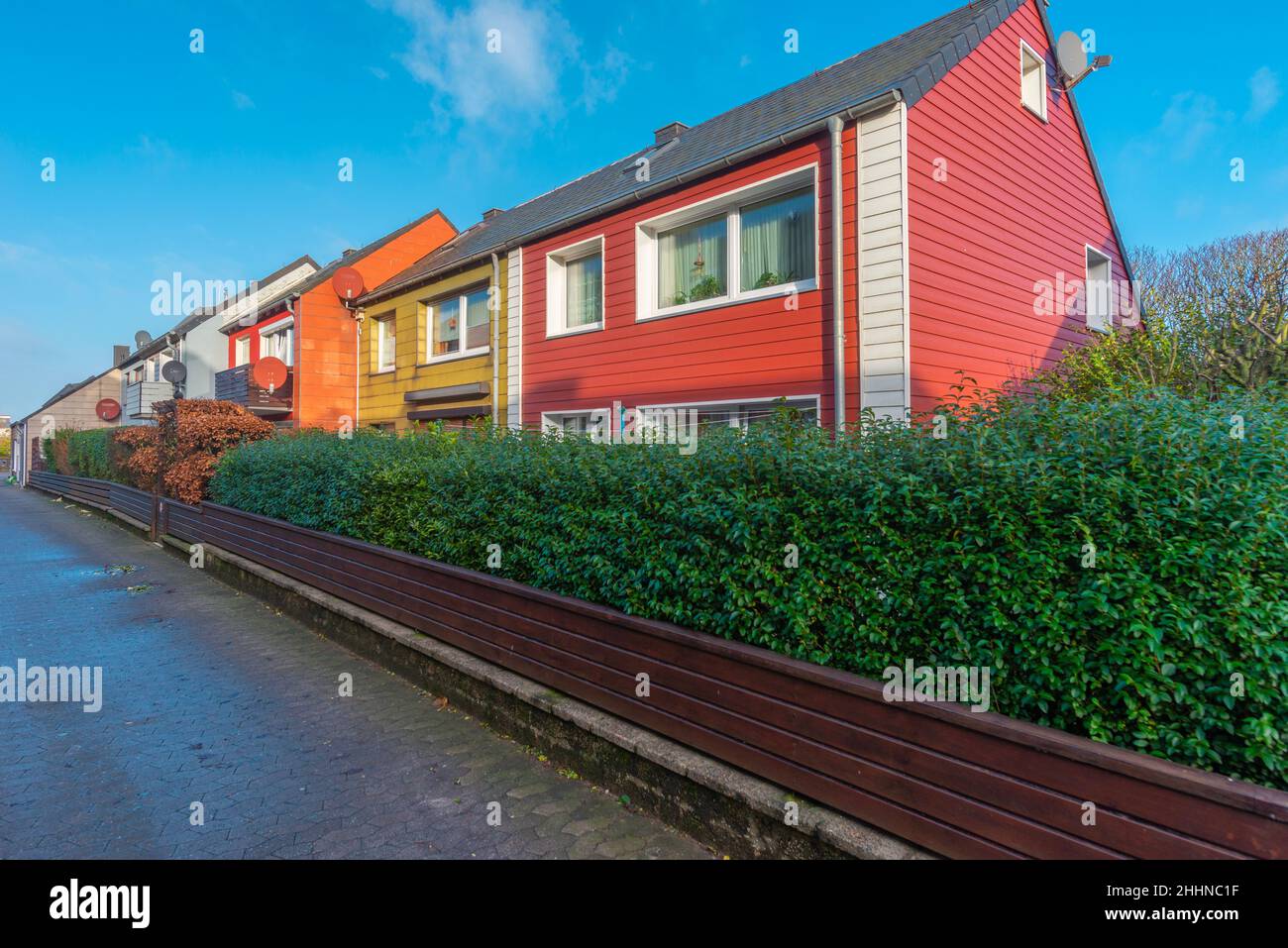 Architecture sur l'île de Heligoland, en mer du Nord, en Allemagne du Nord, en Europe centrale Banque D'Images