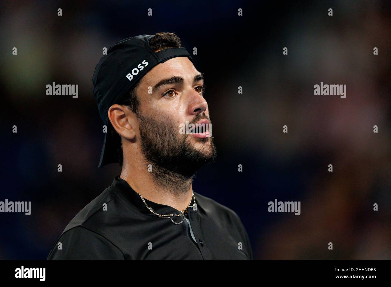 Melbourne, Australie.25th janvier 2022.MATTEO BERRETINI (ITA) en action à l'Open d'Australie de 2022 le mardi 2022 janvier, Melbourne Park crédit: Corleve/Alay Live News Banque D'Images