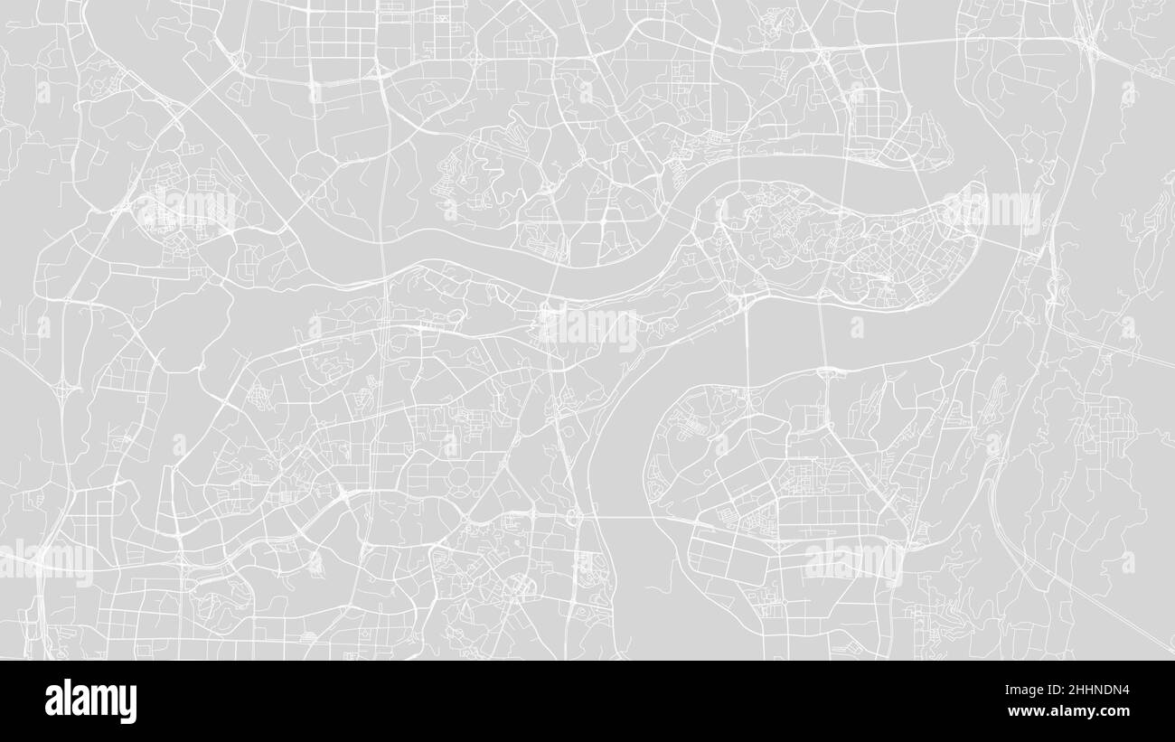Chongqing map affiche de la ville, carte vectorielle horizontale en fond blanc et gris.Carte des rues de la municipalité.Panorama chinois panoramique. Illustration de Vecteur