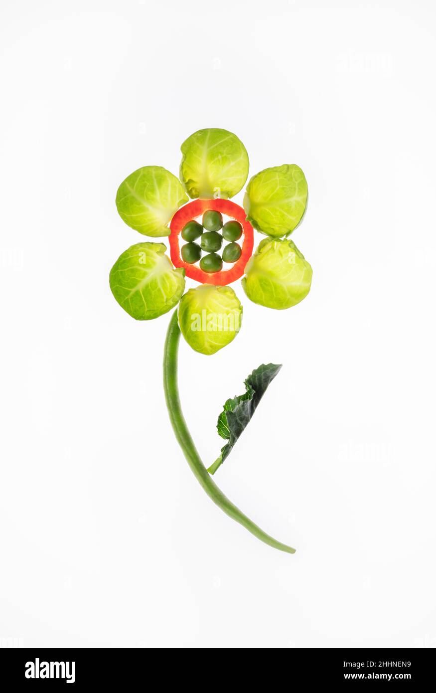 Légumes frais en forme de fleur Banque D'Images