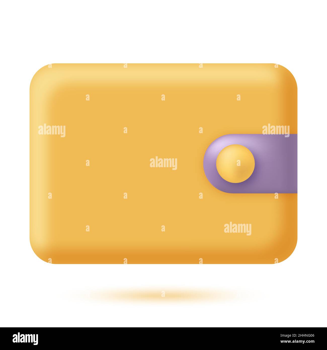 Icône de portefeuille jaune Illustration de Vecteur