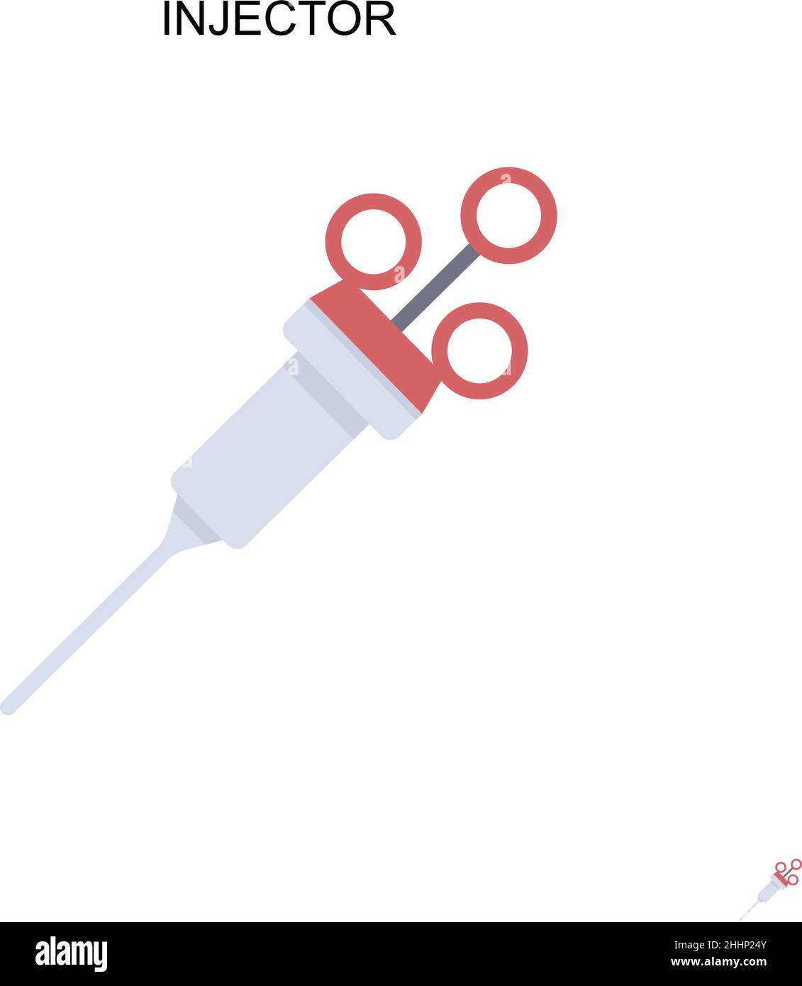 Icône vecteur simple injecteur.pictogramme moderne de couleur parfaite sur un tracé modifiable.Icônes d'injecteur pour votre projet d'entreprise Illustration de Vecteur