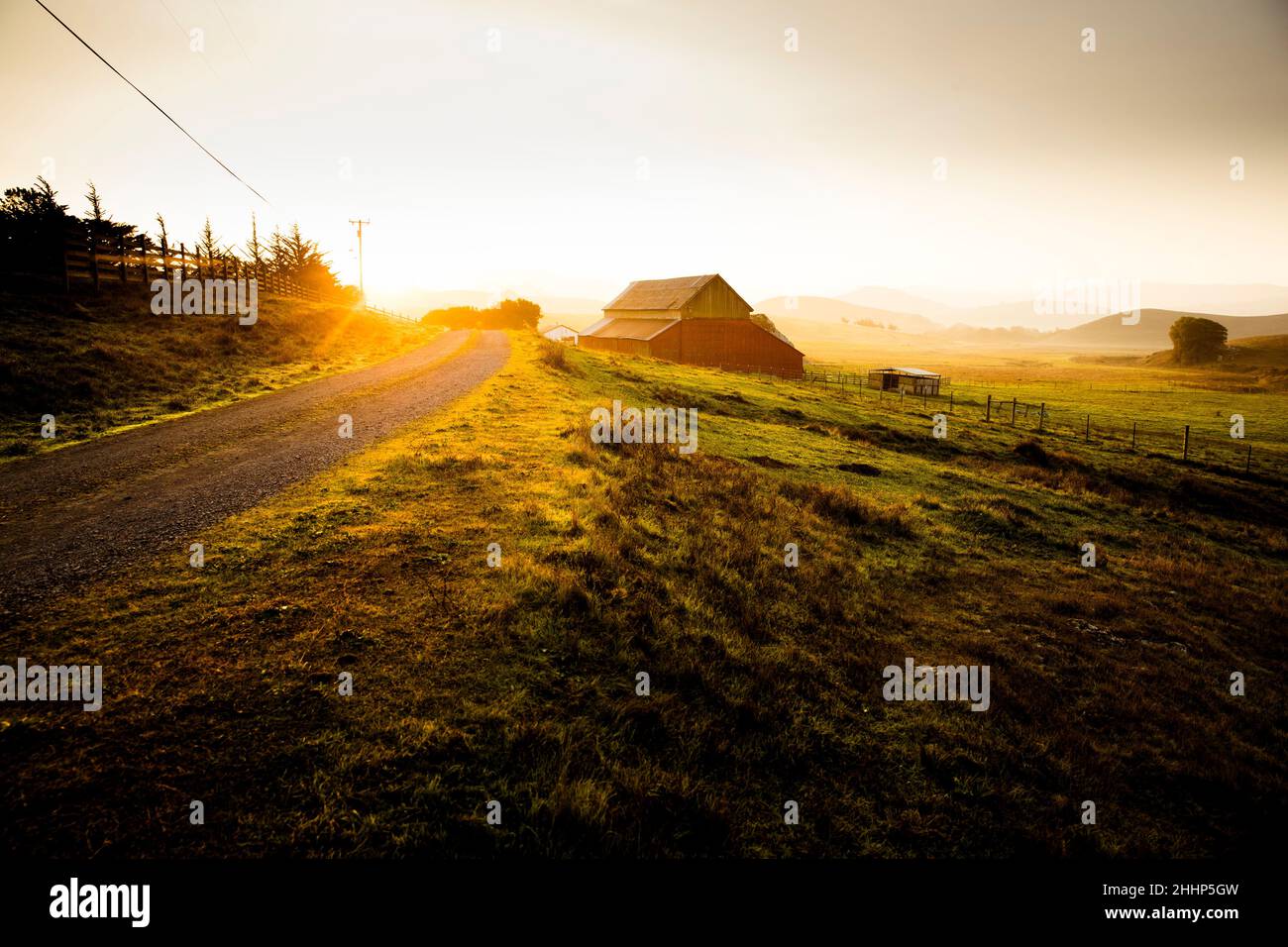 Pittoresque Grange sur ferme à Petaluma Banque D'Images