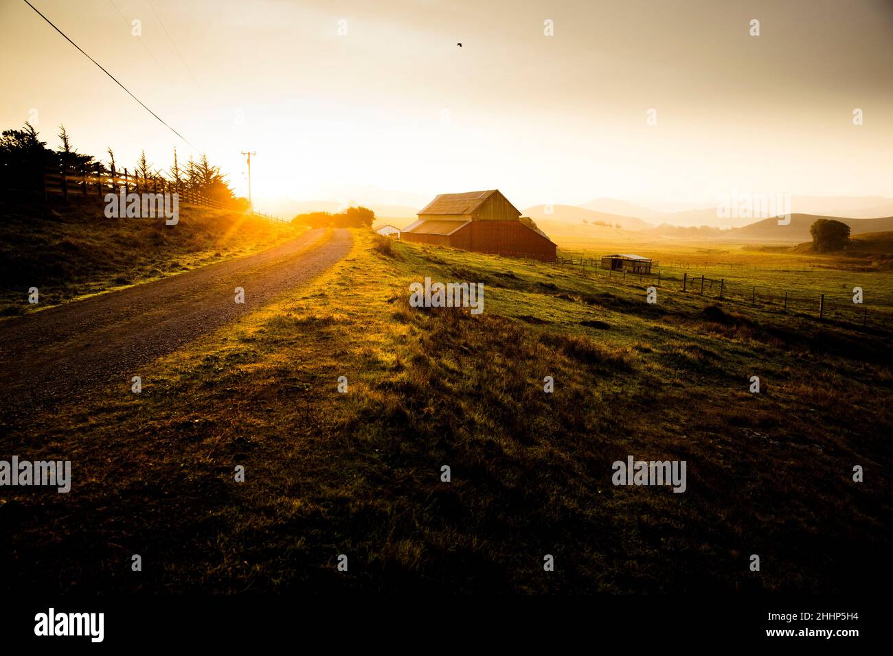 Pittoresque Grange sur ferme à Petaluma Banque D'Images