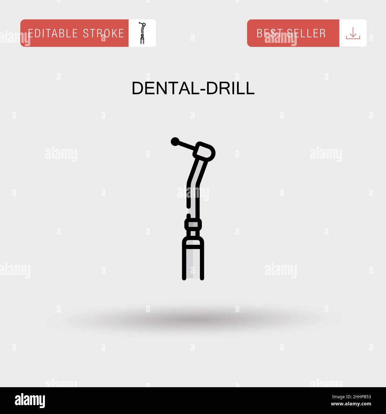 Icône de vecteur simple de perçage dentaire. Illustration de Vecteur