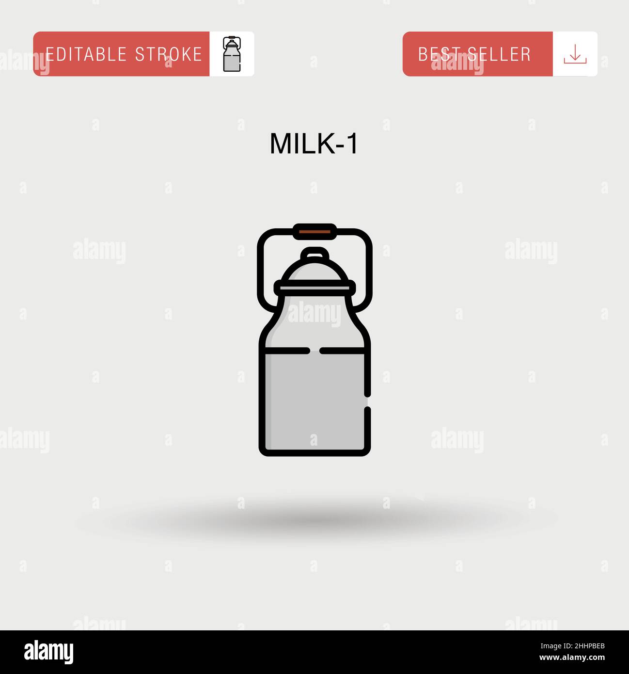 Icône vecteur simple Milk-1. Illustration de Vecteur