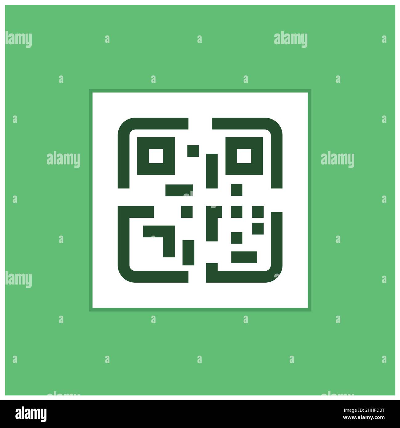 Icône d'étiquette de code QR, code QR stylisé pour application mobile, balise simple, vecteur Illustration de Vecteur