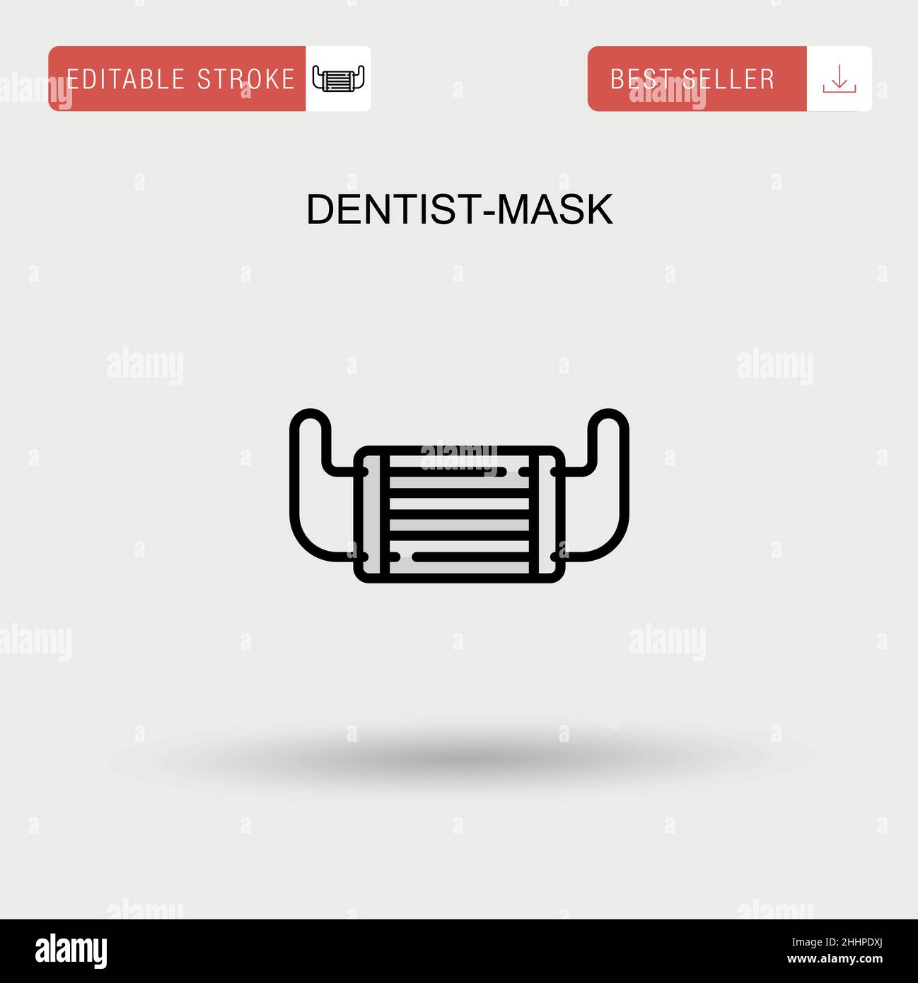 Icône de vecteur simple de masque de dentiste. Illustration de Vecteur