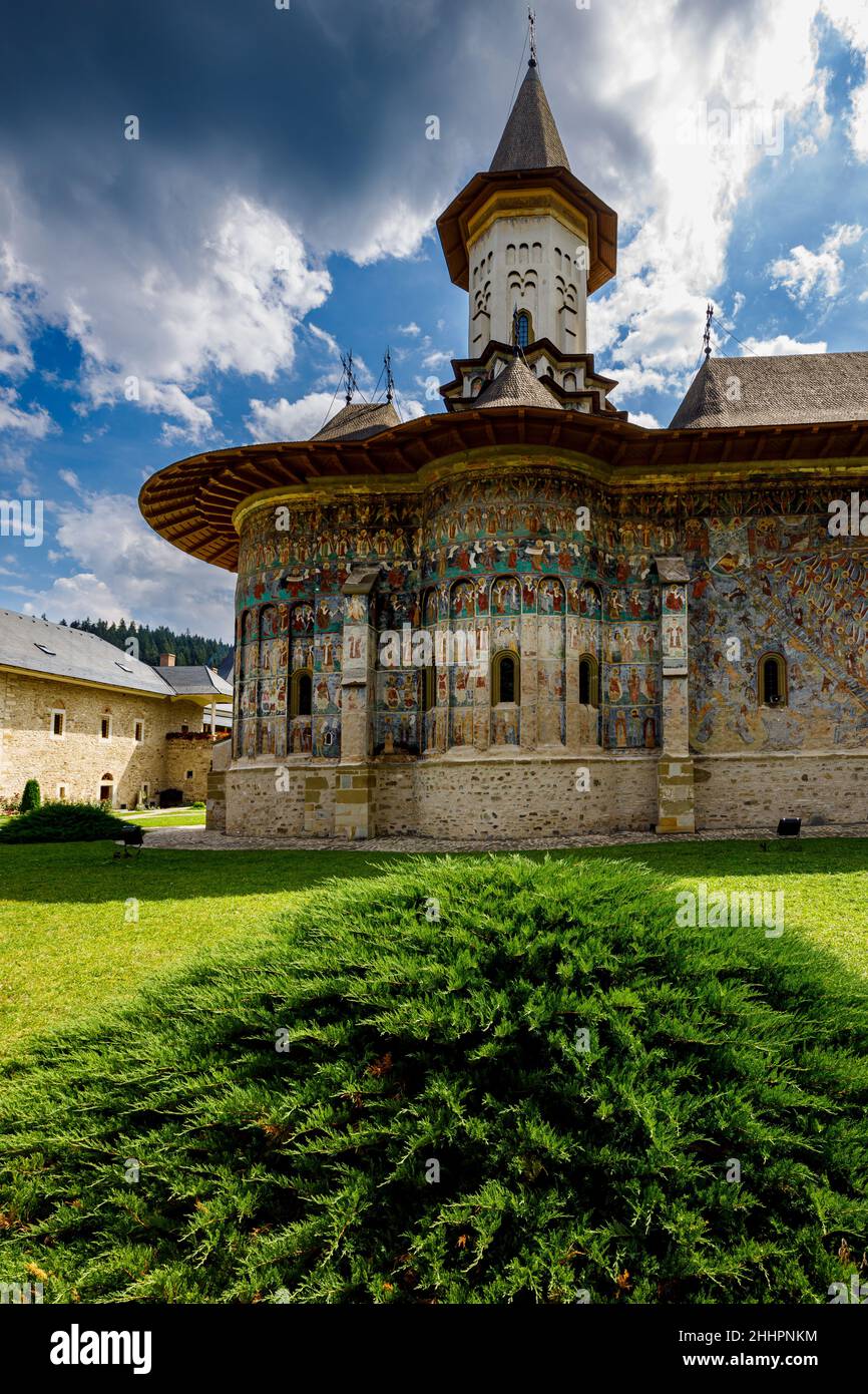 Le monastère orthodoxe de Sucevita en Roumanie Banque D'Images