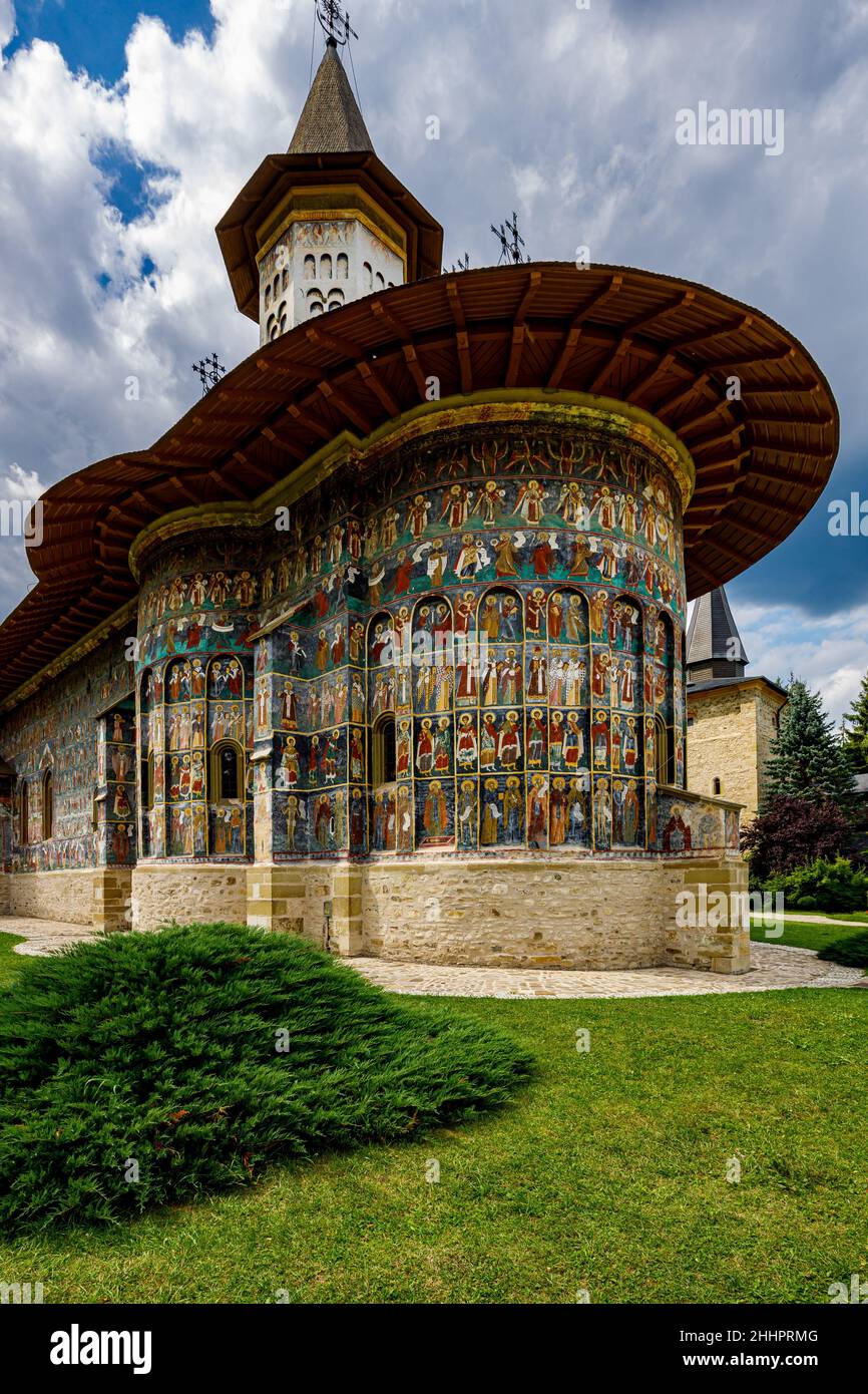 Le monastère orthodoxe de Sucevita en Roumanie Banque D'Images