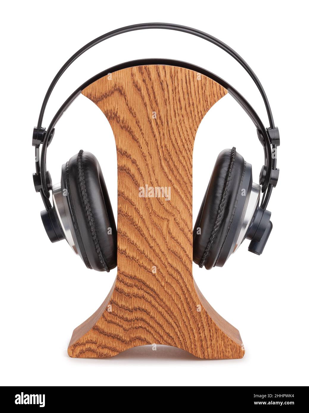 chemin du support de casque isolé sur blanc Banque D'Images