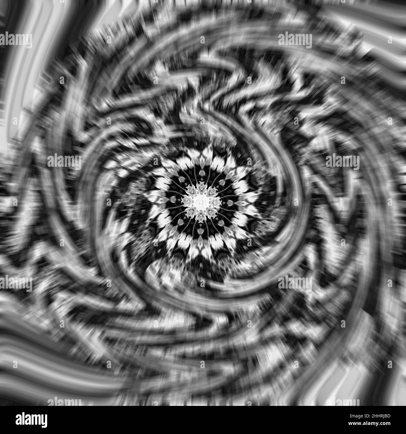motif circulaire avec bords flous en rotation Banque D'Images
