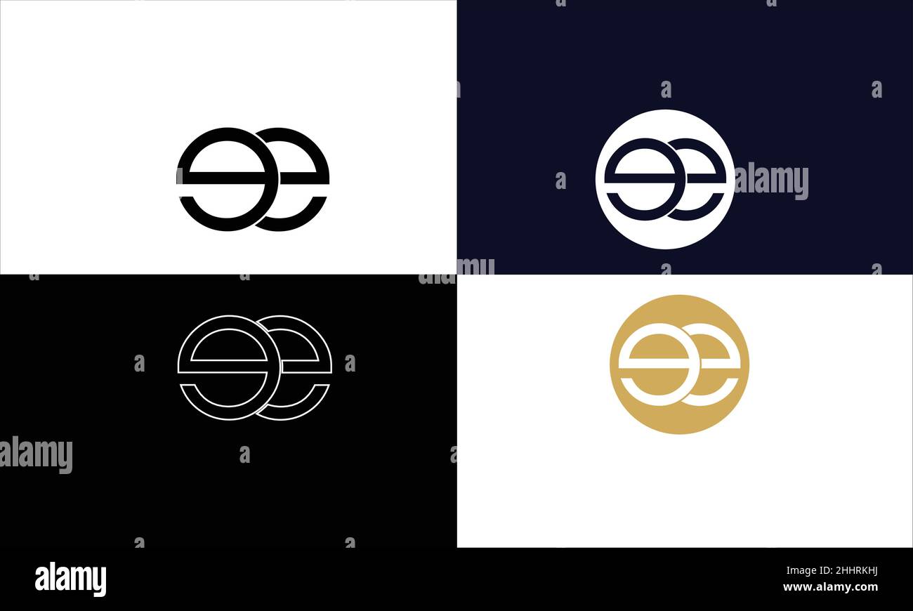 E,EE lettres abstraites logo monogramme Illustration de Vecteur