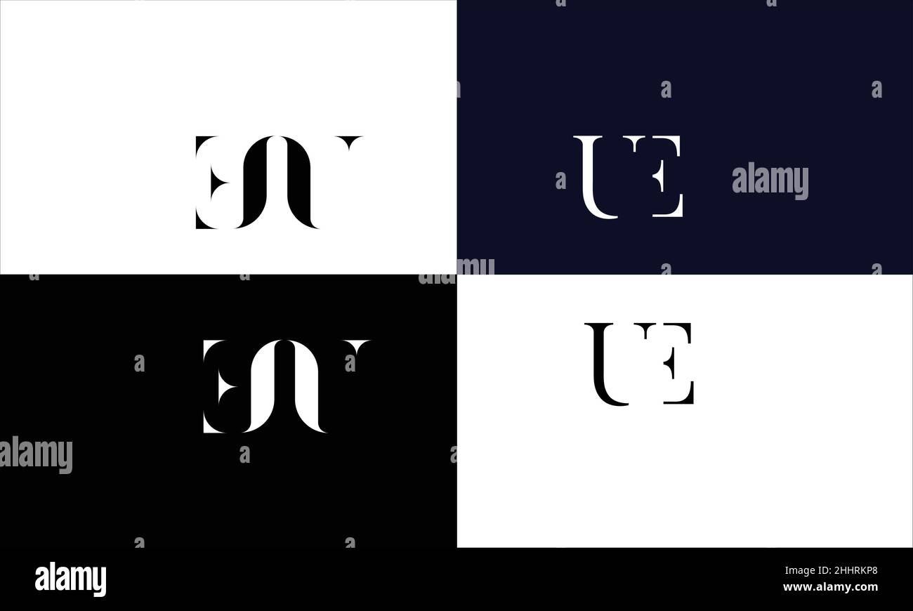 UE, UE lettres abstraites logo MONOGRAMME Illustration de Vecteur