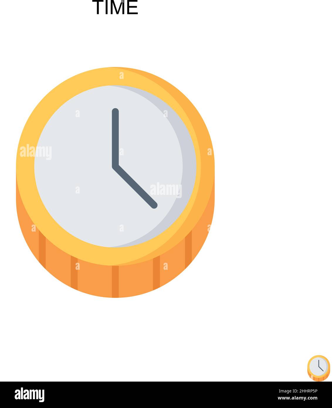 Icône vecteur simple temps.pictogramme moderne couleur parfaite sur contour modifiable.Icônes de temps pour votre projet d'entreprise Illustration de Vecteur