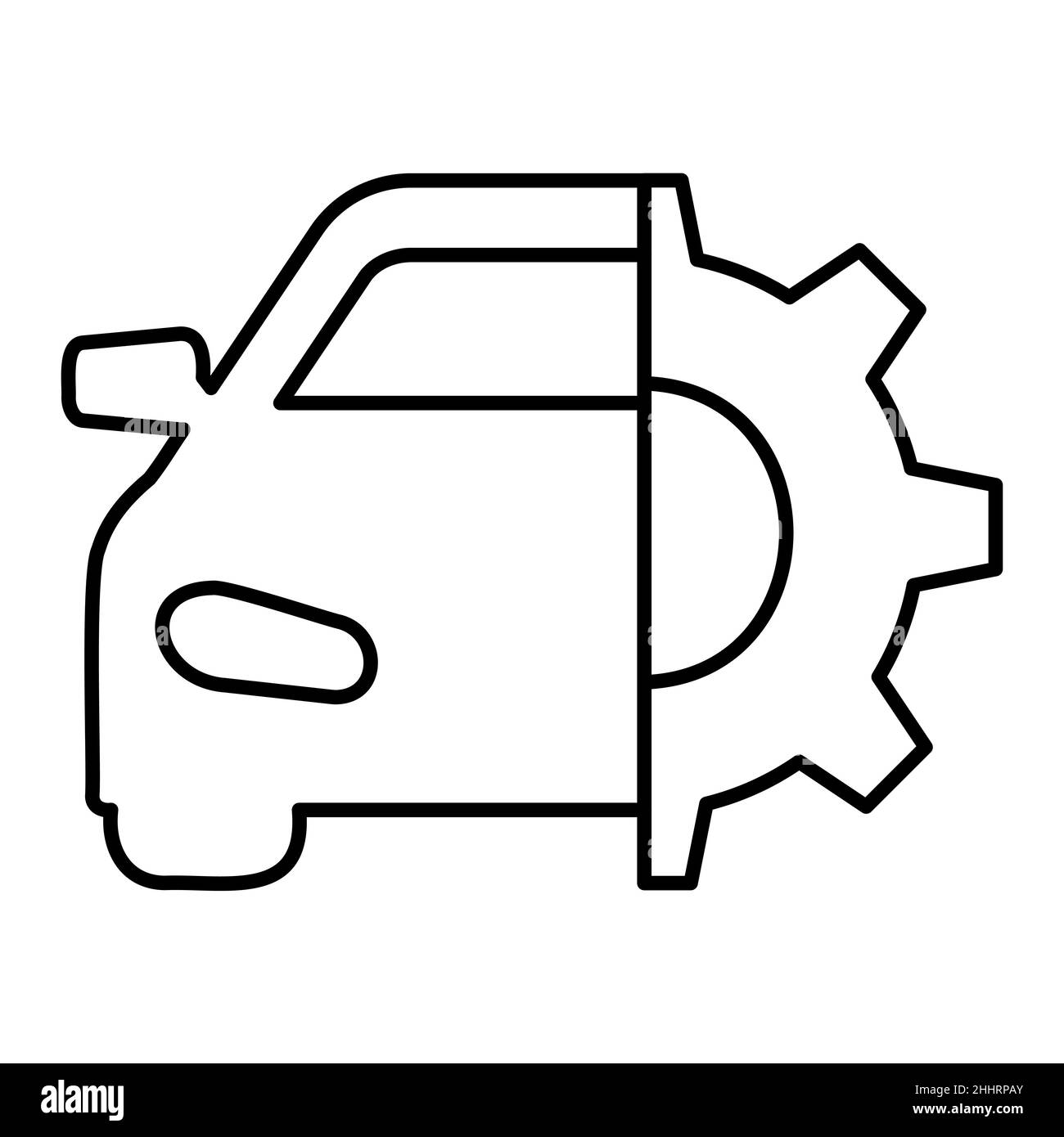 Icône art de la ligne de réparation de voiture.Symbole pour la conception, le logo, l'application, l'interface utilisateur de votre site Web.Illustration vectorielle Illustration de Vecteur