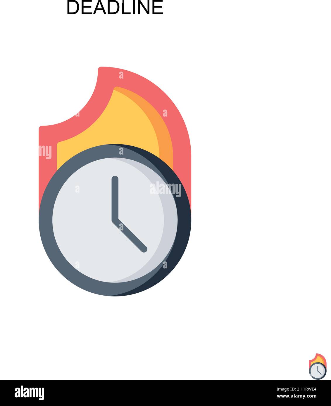 Icône de vecteur simple de date limite.pictogramme moderne de couleur parfaite sur un tracé modifiable.Icônes d'échéance pour votre projet d'entreprise Illustration de Vecteur