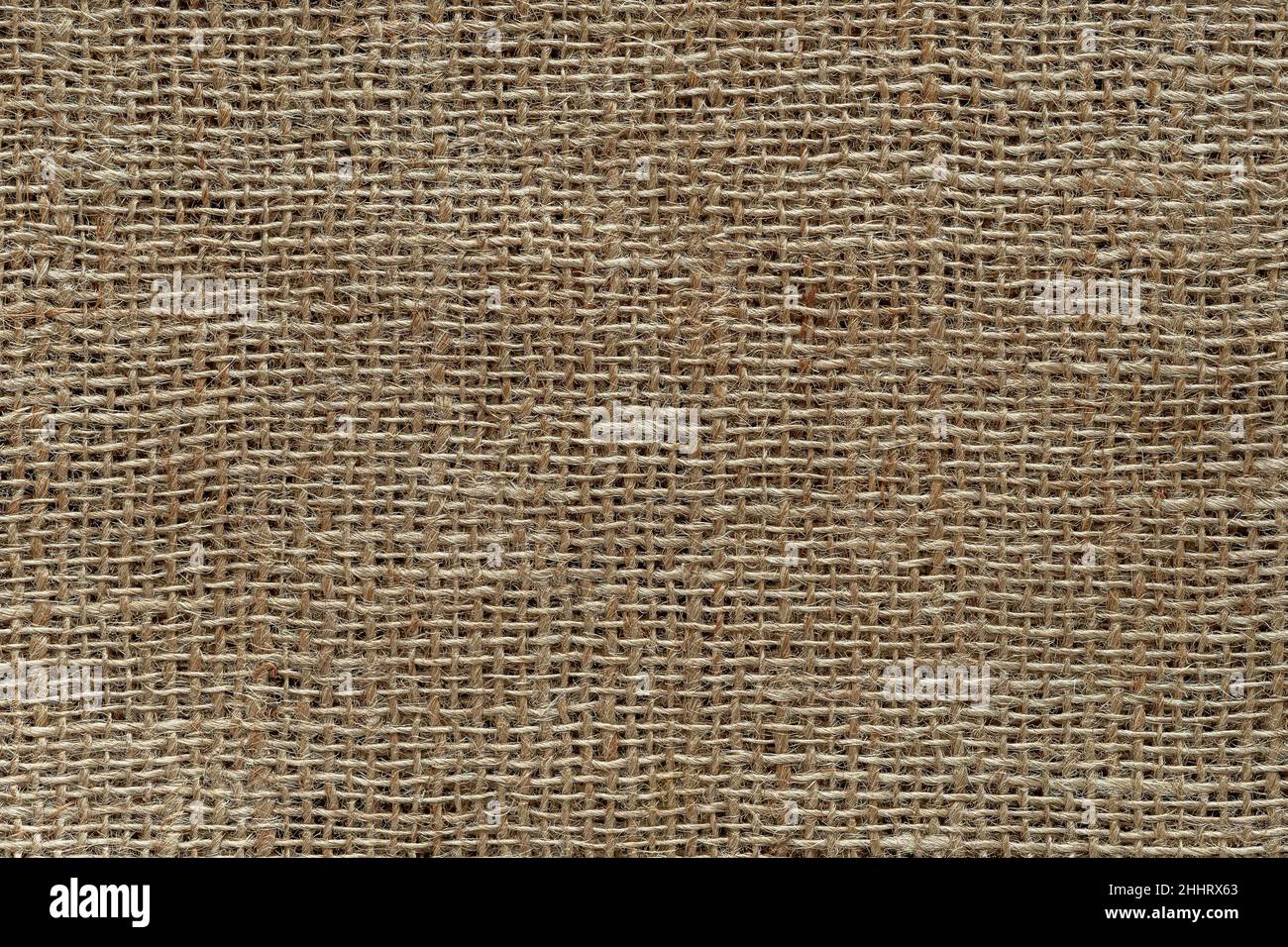 Texture toile toile toile macro.Toile de fond en toile de fond grossièrement tissée à partir de jute, de chanvre ou de lin.Élément de design pour un style rustique.Brun Havane Près Banque D'Images