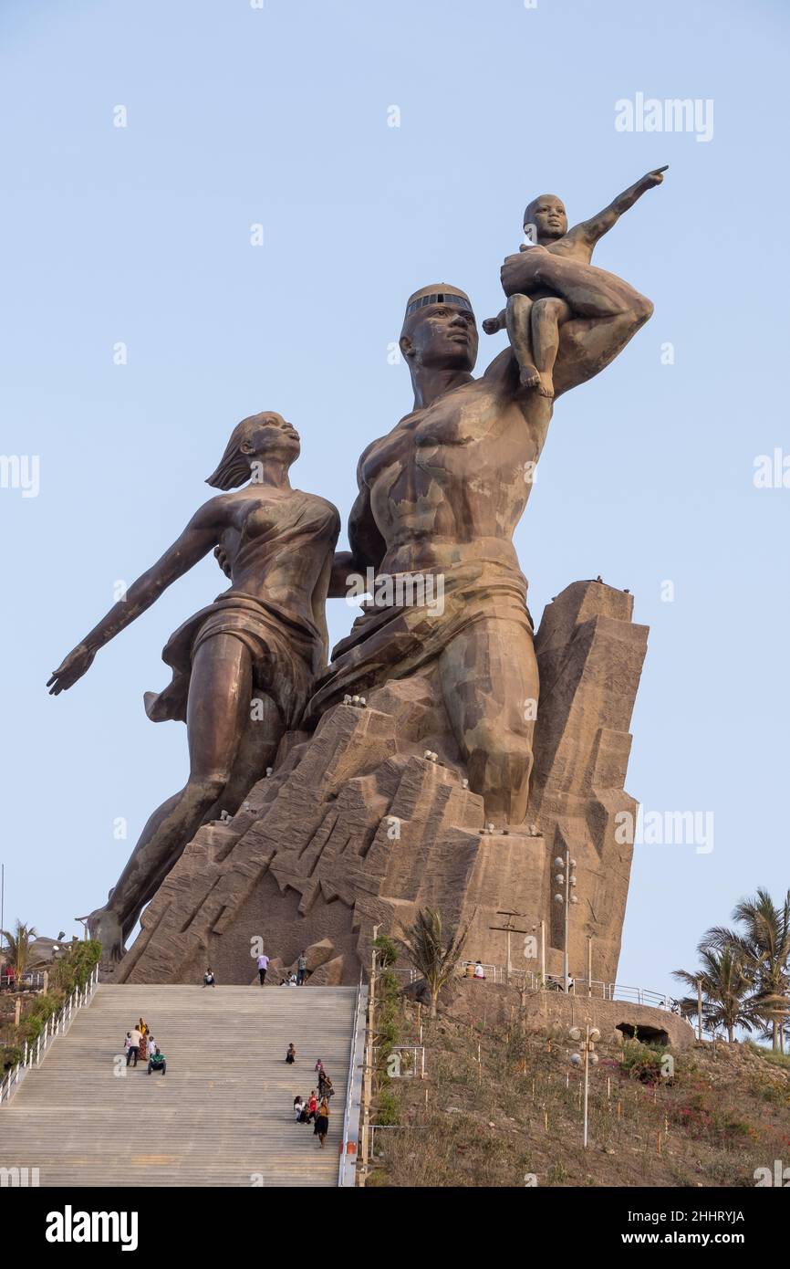 Monument de la Renaissance africaine dans la ville de Dakar, capitale du Sénégal Banque D'Images