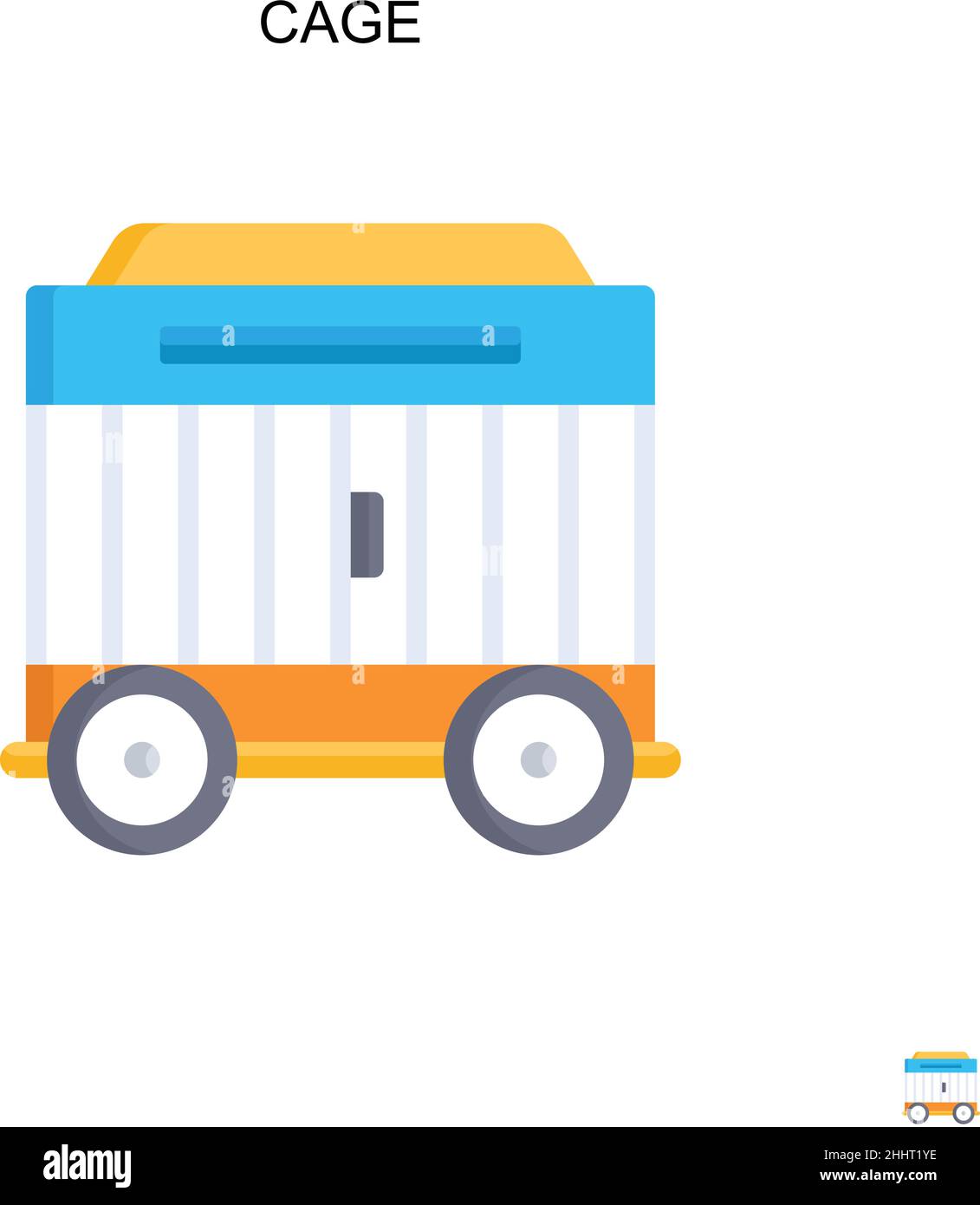 Icône de vecteur simple cage.pictogramme moderne de couleur parfaite sur contour modifiable.Icônes de cage pour votre projet d'entreprise Illustration de Vecteur