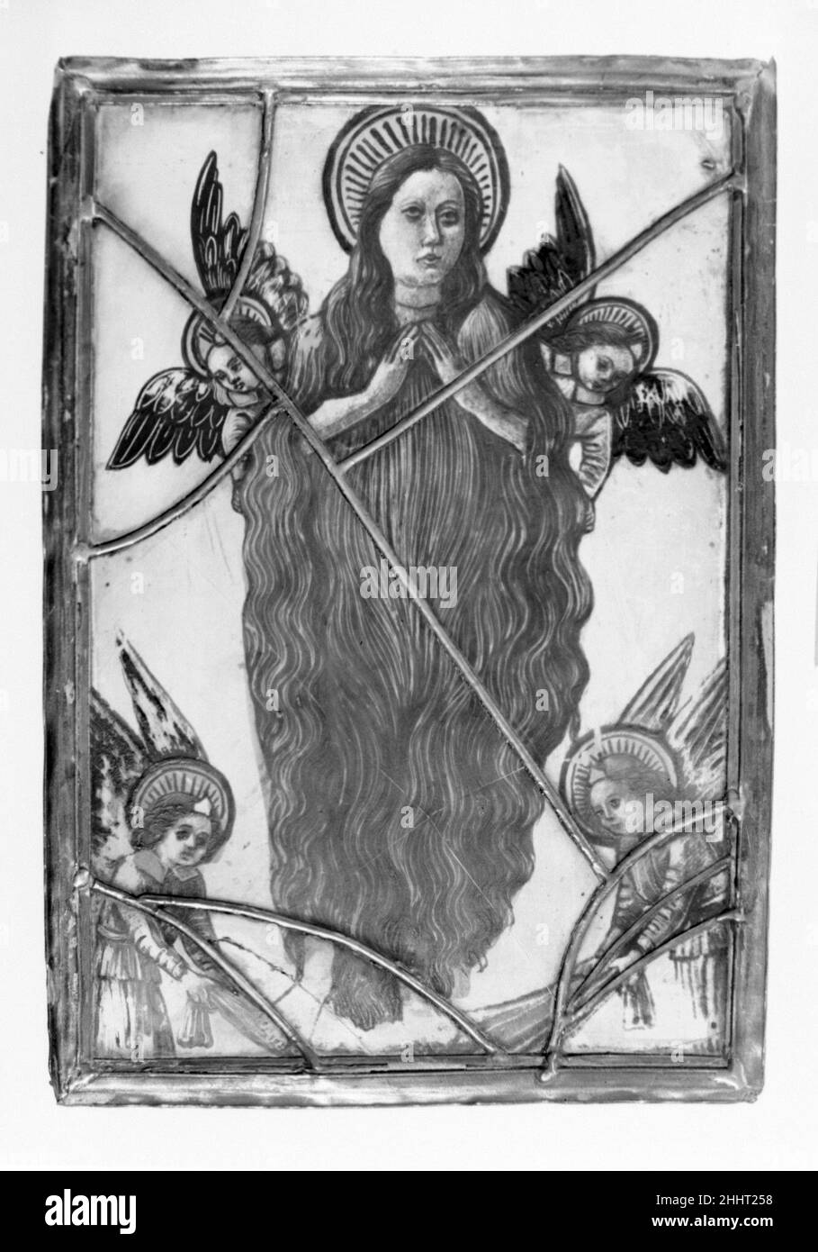 L'Assomption de Marie-Madeleine 16th siècle ou plus tard européen.L'Assomption de Marie-Madeleine.Européen.16th siècle ou plus tard.Vitrail.Vitraux Banque D'Images