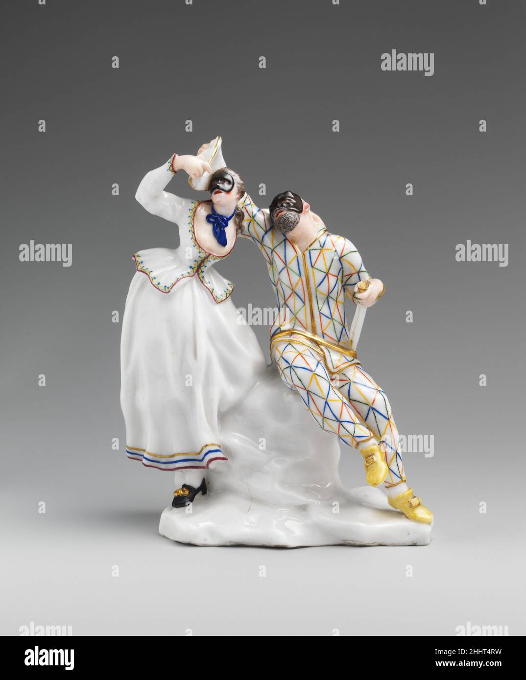 Harlequin et Columbine ca.1745 fabrique de porcelaine Capodimonte.Harlequin et Columbine 207333 Banque D'Images