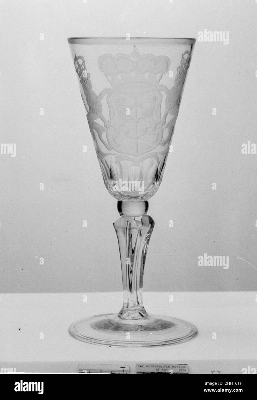 Wineglass ca.1720 Néerlandais et Allemand, Thuringe.Wineglass.Néerlandais et allemand, Thuringe. Ca.1720. Verre.Verre Banque D'Images