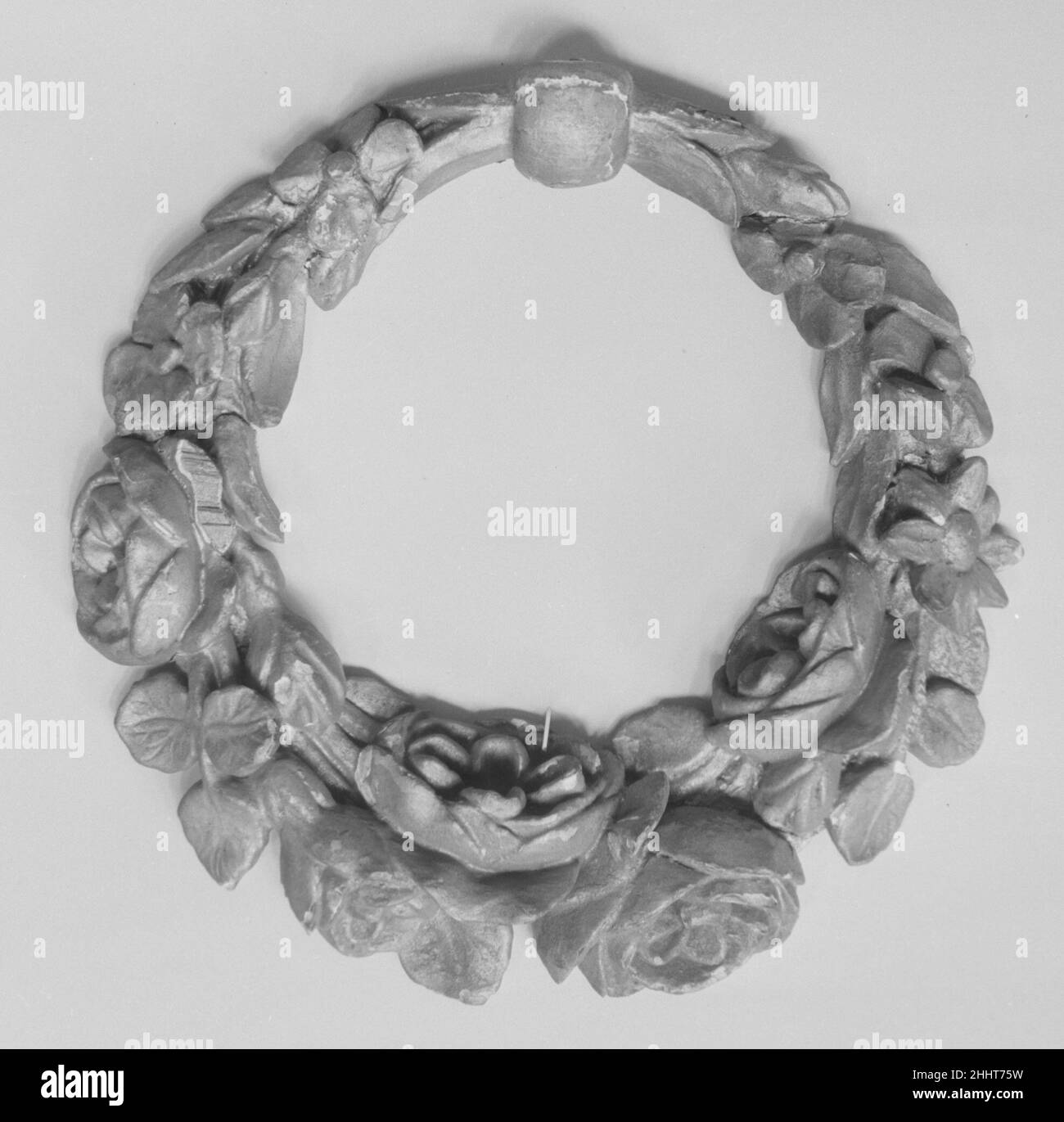 Couronne 18th siècle français.Couronne.Français.18th siècle.Bois, sculpté et doré.Boiseries Banque D'Images