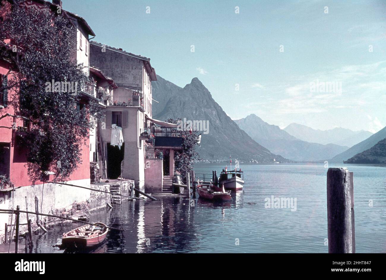 Gandria Village, Lac de Lugano, Suisse juillet 1938 Banque D'Images